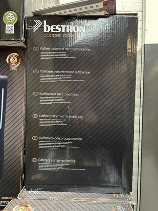 55x Koffiezetapparaat met thermoskan Bestron, Copper Collection