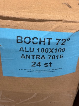 7x Doos bocht regenpijp, antraciet