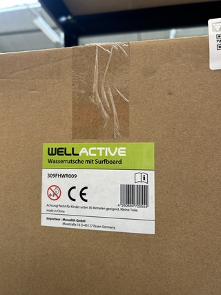 Waterglijbaan met surfboard, Wellactive