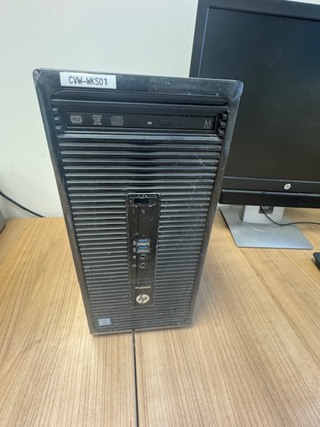 Computer met 2x monitor, HP Prodesk 400 G3