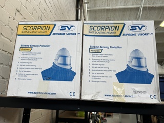2x Scorpion helm voor kogelstralen en gritstralen, Surpreme Visors