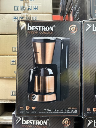 55x Koffiezetapparaat met thermoskan Bestron, Copper Collection