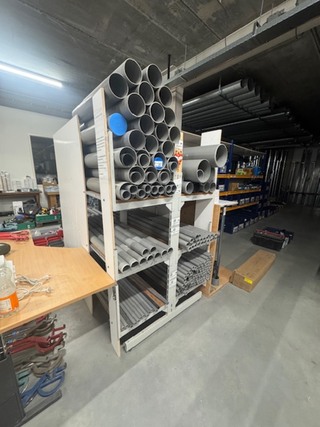 Langmateriaal rek, wit