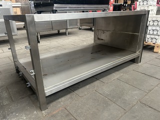 Rvs werktafel 131x80x63