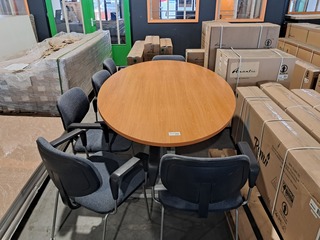 Vergadertafel met 6x stoel
