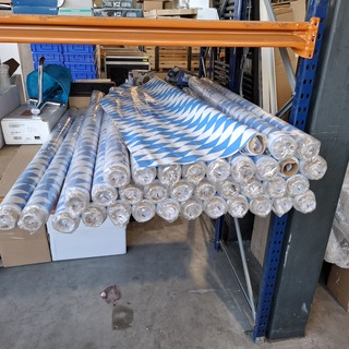 34x Rol Stof voor terraskleedjes