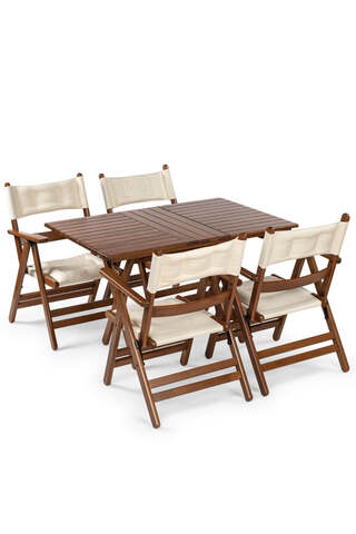 Tuinset, Per, walnoot, creme