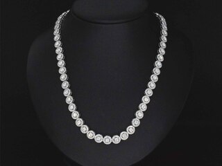 Witgouden collier met diamanten en briljanten 12.50 carat