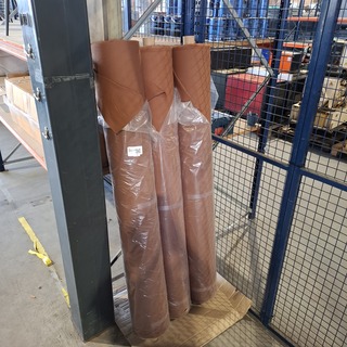 3x Rol Fijne canvas bekledingsstof, Terra