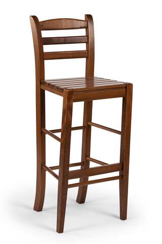 6x Barstoel, walnoot