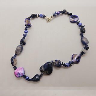 Collier turquoise en gepolijst parelmoer