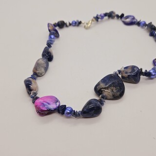 Collier turquoise en gepolijst parelmoer