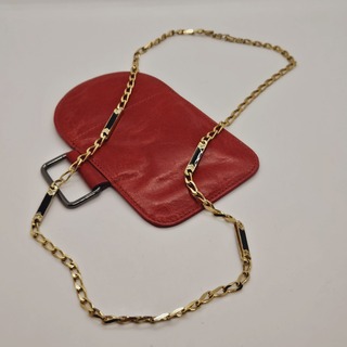 Christian Dior goldplated collier met emaille en kristallen