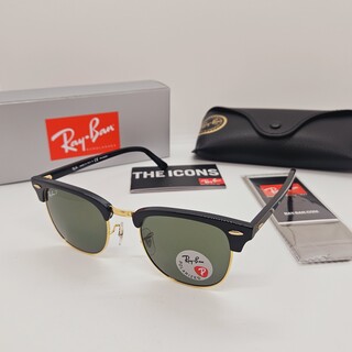 Rayban zonnebril Clubmaster black green polarized