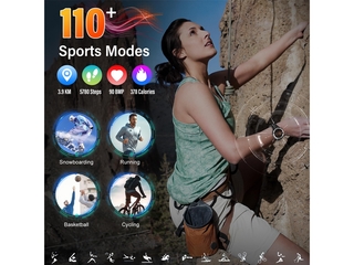 Atheewon Militaire Smartwatch Zwart