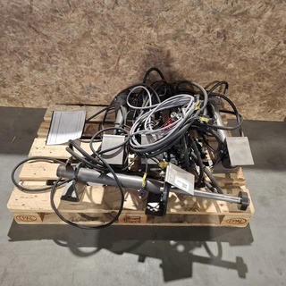 4x Hydraulische cilinders, Grijs / Chroom