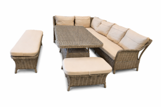 Tuinset, Nest Corner, bruin, beige