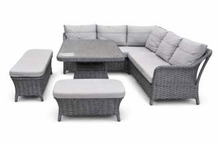 Tuinset, Nest Corner, grijs, antraciet