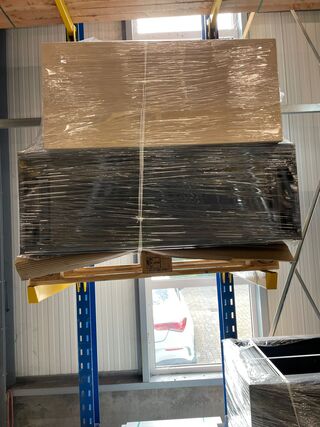 3x Bureau kasten, zwart