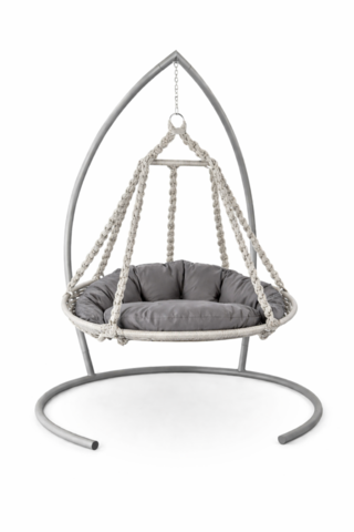 Hangstoel, Jobini, licht grijs/antraciet