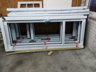 6x Balkon deur Kömmerling, 9001