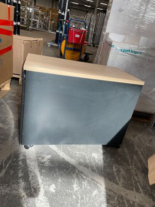 7x Bureau kasten klein, zwart