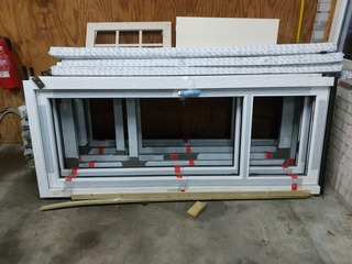 6x Balkon deur Kömmerling, 9001