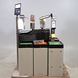 5x Desinfectiezuil, 6x afvalbak en 10x papierbak, O.a. Ecosmart