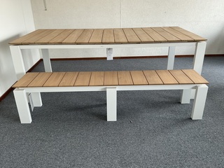 Tuintafel set, Suns, Savona 280, mat white