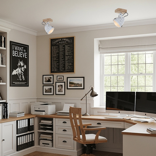 2x Plafond of wand spot Michelle Mexlite, 1703W, wit, licht bruin, bou