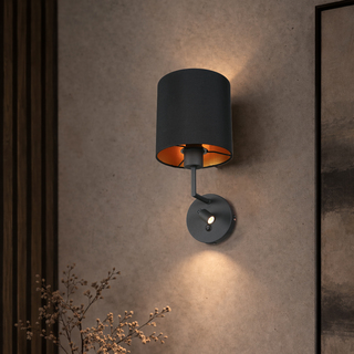 2x Wandlamp Noor Zwart Mexlite, 1562ZW, zwart, bouwjaar 2025, nieuw in