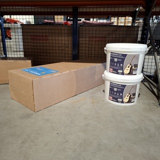 Renovlies 150 gram + lijm 10 liter, Wit