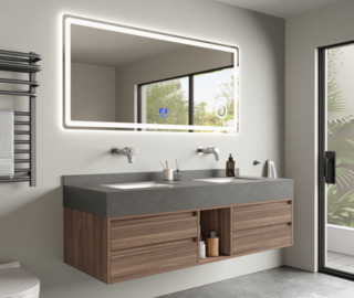 Badkamermeubel, Vonato, Nivora 150, hout decor