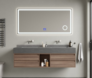 Badkamermeubel, Vonato, Nivora 150, hout decor