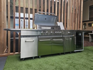 Gasbarbecue, Vonato, RVS Keuken Grill Elite 6, zilverkleurig, rvs (mat