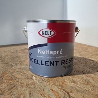 6 x 2,5 liter Aqua primer satin, NELF, Wit