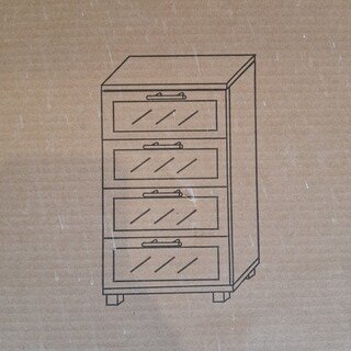 Kast met 4 lades, Deuba, Wit