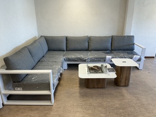 Lounge set, Suns, Savona, mat white/ light antraciet