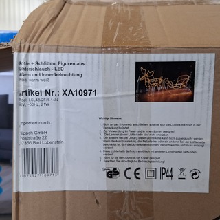 Kerstverlichting, Rendier Met Slee