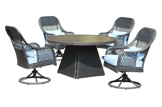 Diningset, Vonarto, Solaro Blue, antraciet