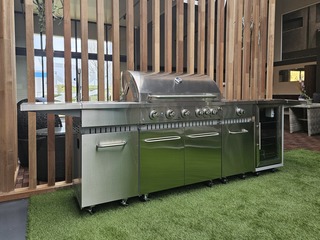 Gasbarbecue, Vonato, RVS Keuken Grill Elite 6, zilverkleurig, rvs (mat