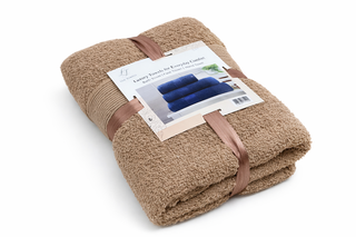 Ca. 14x Handdoeken set 3-delig, Lux-Towels, 3-delig 600gsm, bruin