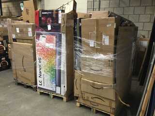 Partij 3 pallets retourgoederen – televisies en monitoren (o.a. LG, AO