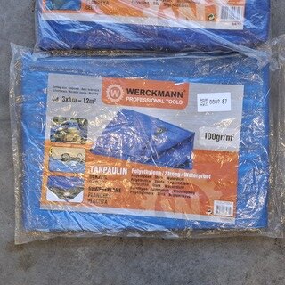 3x Waterdicht dekzeil, Werckmann, Blauw