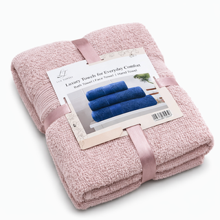 Ca. 28x Handdoeken set 3-delig, Lux-Towels, 3-delig 600gsm, Pink