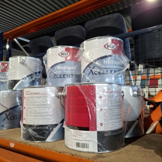 6 x 2,5 liter Aqua primer satin, NELF, Wit