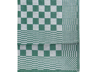 Ca. 144x Horeca theedoek, groen geblokt