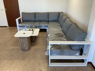 Lounge set, Suns, Savona, mat white/ light antraciet