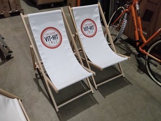 2x Verstelbare tuin/ligstoelen