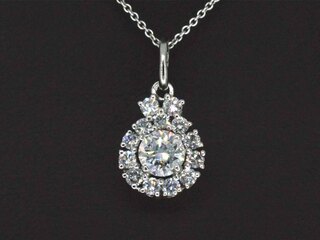 Entourage hanger met natuurlijke diamanten, excl. ketting